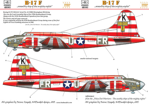 HADモデル 48161 1/48 B-17E バーミンガム ブリッツクリーク USAAF デカールシート