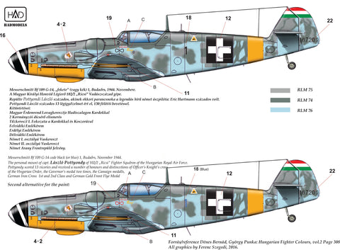HADモデル 48174 1/48 メッサーシュミット Bf 109 G-14 デカールシート