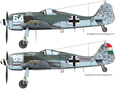 HADモデル 48178 1/48 FW-190 F-8 ( 64 ”?gi”、65 ”P?TT?M”) デカールシート