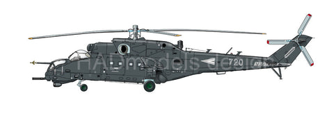 HADモデル 48198 1/48 ハンガリー軍のMi-24V、NATO塗装デカール付き