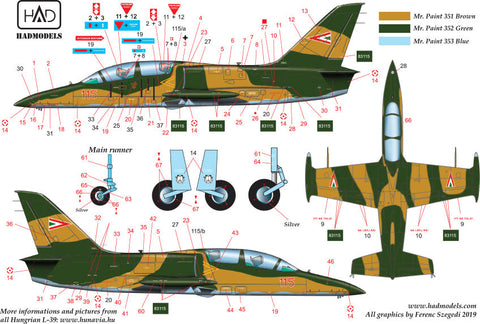 HADモデル 48201 1/48 エアロ L-39 ZO ハンガリー サービス パート 1 デカール シート