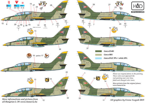 HADモデル 48202 1/48 エアロ L-39 ZO ハンガリー パート 2 デカール シート