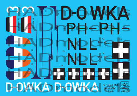 HADモデル 48210 1/48 シーベル Si 204 デカールシート