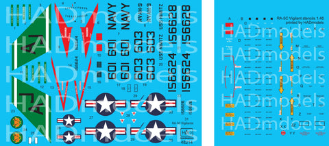 HADモデル 48214 1/48 RA-5C ヴィジランテ / USS ニミッツ デカールシート