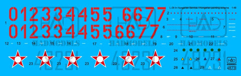 HADモデル 48231 1/48 L-29 ハンガリー空軍 パート2 デカールシート