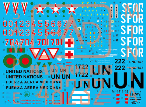 HADモデル 48232 1/48 Mi-17 デカールシート