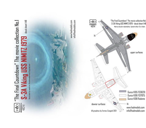 HADモデル 48241 1/48 S-3A バイキング「ファイナル・カウントダウン」コレクション デカールシート