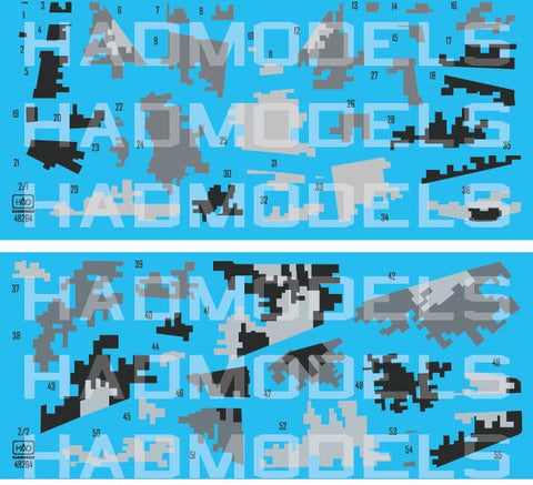 HADモデル 48264 1/48 SU-25 ウクライナ数字迷彩 パート1 デカールシート