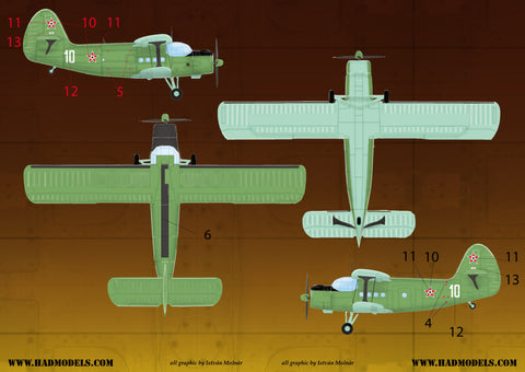 HADモデル 72126 1/72 An-2 デカールシート