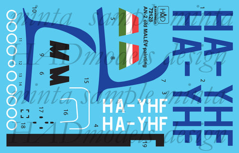 HADモデル 72128 1/72 AN -2 旧型マレブ デカールシート