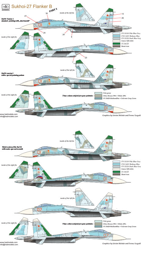 HADモデル 72160 1/72 Su-27 フランカーB デカールシート