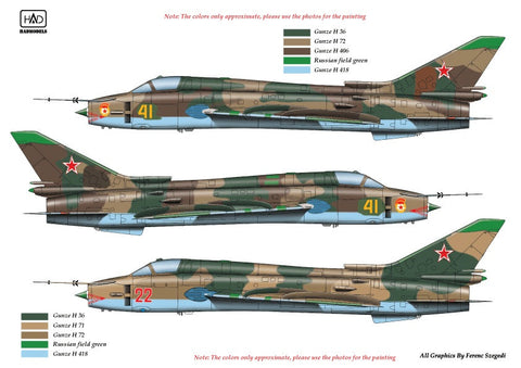 HADモデル 72172 1/72 Su-17/22 デカールシート