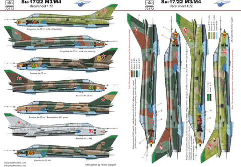 HADモデル 72172 1/72 Su-17/22 デカールシート