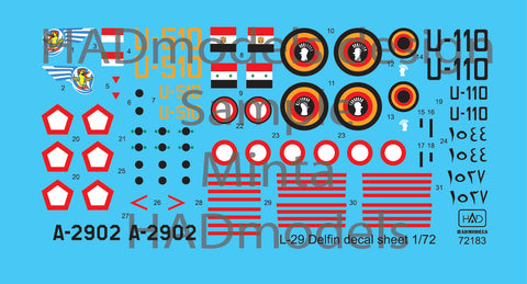 HADモデル 72183 1/72 L-29 デカールシート