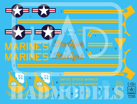 HADモデル 72269 1/72 C-130J ハーキュリーズ「ファット・アルバート」デカールシート