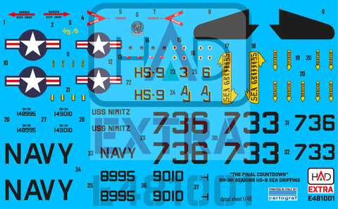 HADモデル E481001 1/48 SH-3H シーキング「ファイナル・カウントダウン」ムービーコレクション 拡張版デカール
