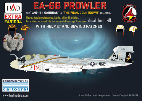 HADモデル E481004 1/48 EA-6B プラウラー VAQ-134 「ガルーダス」の「ファイナル・カウントダウン」デカール