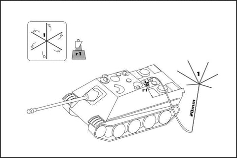ハウラー HLX48072 1/48 ヤークトパンサー 指揮戦車改造セット