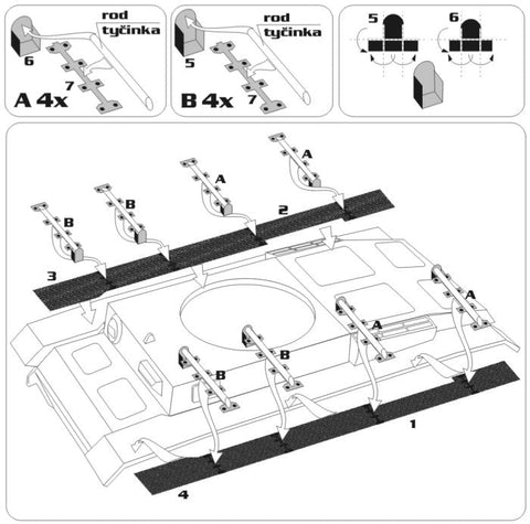 ハウラー HLX48107 1/48 III号戦車 L型 フェンダー エッチングパーツ(タミヤ用)
