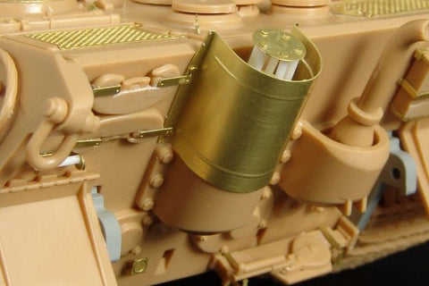 ハウラー HLX48171 1/48 キング タイガー"ポルシェ砲塔" 排気管カバー エッチングパーツ(タミヤ用)