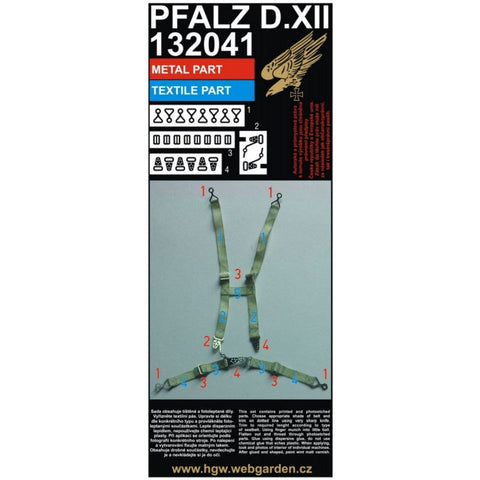 HGW 132041 1/32 プファルツ D.XII シートベルト 2セット | ウイングナットウイングス用