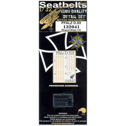 HGW 132041 1/32 プファルツ D.XII シートベルト 2セット | ウイングナットウイングス用
