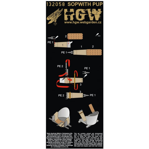 HGW 132058 1/32 ソッピース パップ シートベルト 2セット | ウイングナットウイングス用