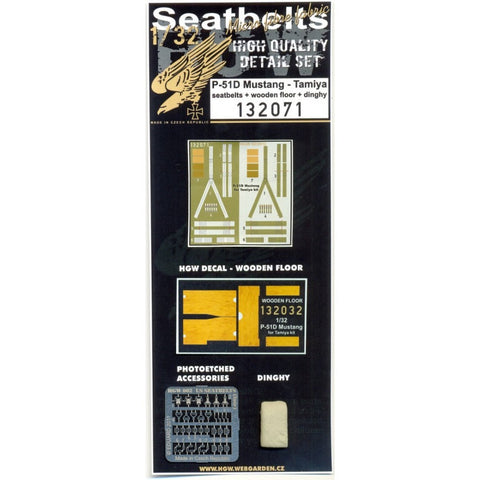 HGW 132071 1/32 P-51D マスタング + Dinghy シートベルト resin pillow included | タミヤ用