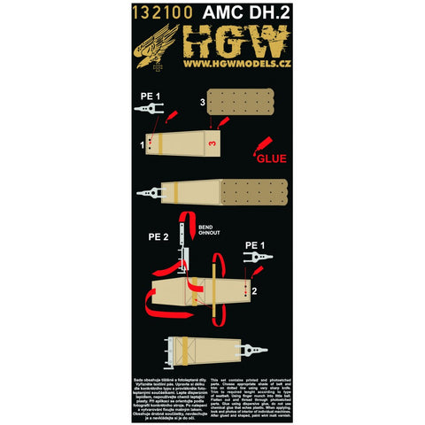 HGW 132100 1/32 AMC DH.2 シートベルト 2セット | ウイングナットウイングス用