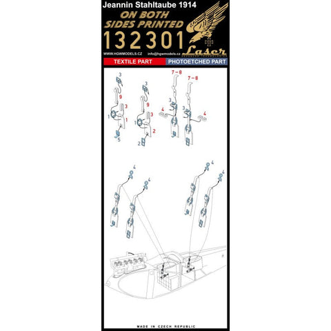 HGW 132301 1/32 ジャンニン・シュタルタウベ シートベルト pre-cut (laser) | double-sided printing