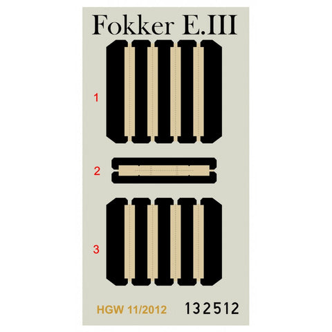 HGW 132512 1/32 フォッカー E.II / E.III シートベルト pre-cut (laser) | ウイングナットウイングス用