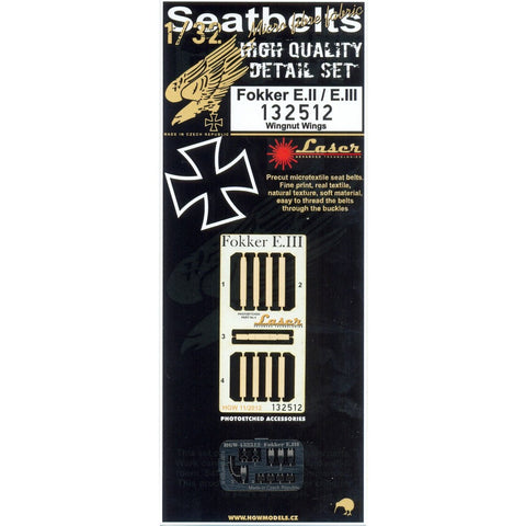 HGW 132512 1/32 フォッカー E.II / E.III シートベルト pre-cut (laser) | ウイングナットウイングス用