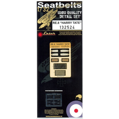 HGW 132524 1/32 RE.8 ハリー・テイト シートベルト pre-cut (laser) | ウイングナットウイングス用