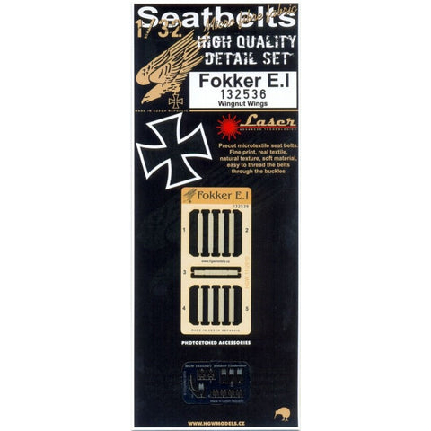 HGW 132536 1/32 フォッカー E.I シートベルト pre-cut (laser) | ウイングナットウイングス用