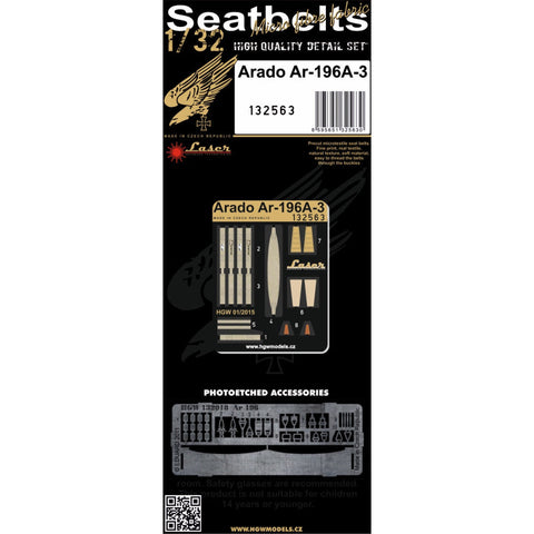 HGW 132563 1/32 アラド Ar 196A-3 シートベルト pre-cut (laser) | レベル用