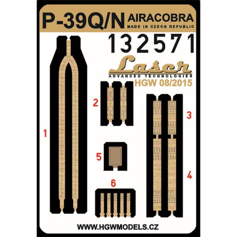 HGW 132571 1/32 P-39Q/N エアラコブラ シートベルト pre-cut (laser) | キティホーク用