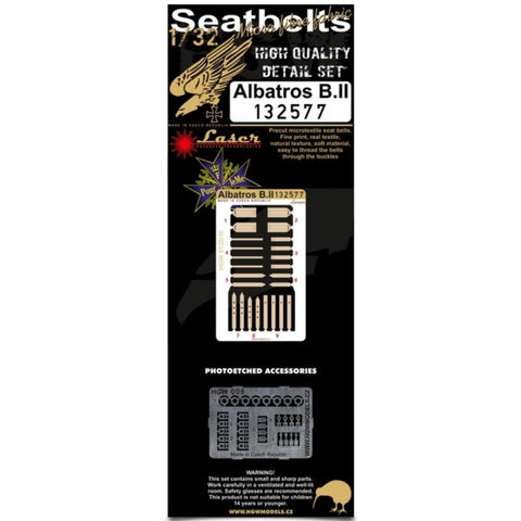 HGW 132577 1/32 アルバトロス B.II シートベルト pre-cut (laser) | ウイングナットウイングス用
