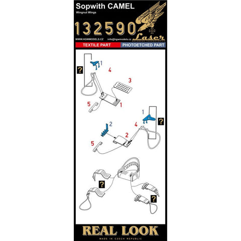 HGW 132590 1/32 ソッピースキャメル シートベルト pre-cut (laser) | ウイングナットウイングス用