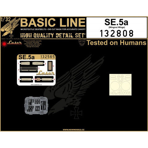 HGW 132808 1/32 SE.5a シートベルト BASIC LINE: seatbelts + masks | ウイングナットウイングス用