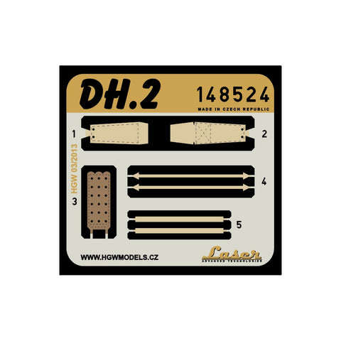 HGW 148524 1/48 AMC DH.2 シートベルト pre-cut (laser) | エデュアルド用