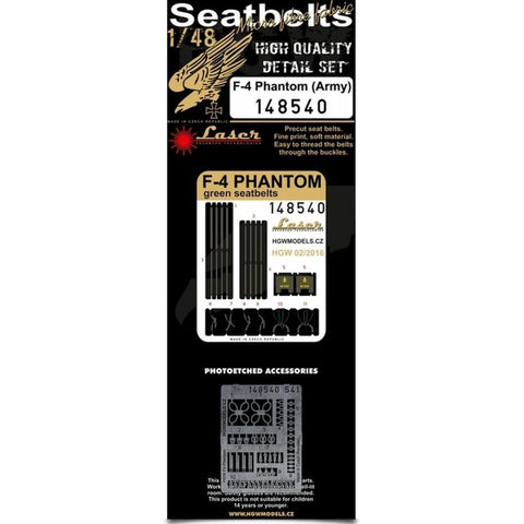 HGW 148540 1/48 F-4 ファントム (Army) シートベルト pre-cut (laser) | アカデミー, エデュアルド用