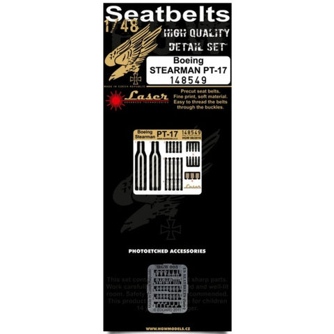 HGW 148549 1/48 ボーイング・ステアマン PT-17 シートベルト pre-cut (laser)