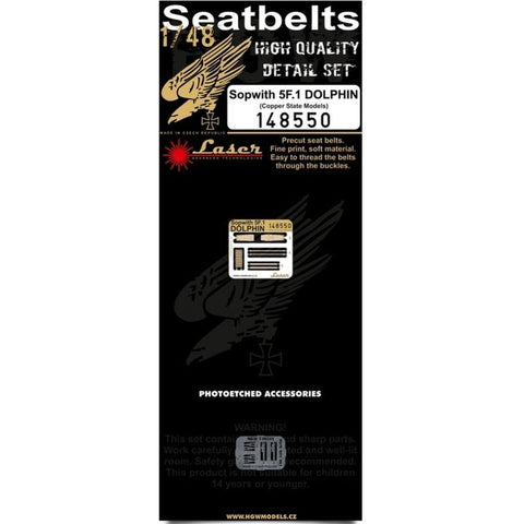 HGW 148550 1/48 ソッピース 5F.1 ドルフィン シートベルト pre-cut (laser)
