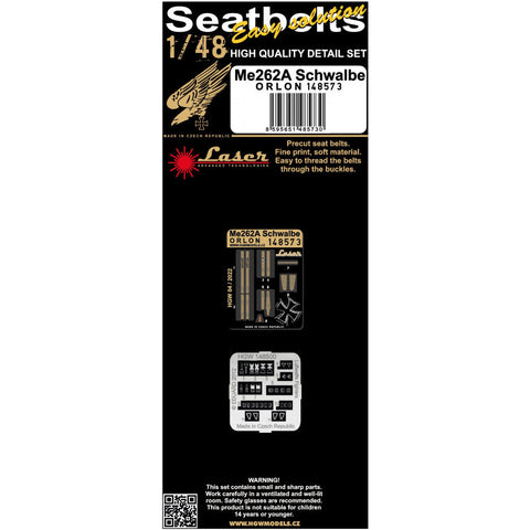 HGW 148573 1/48 Me262A シュワルベ (オリオン) シートベルト pre-cut (laser)