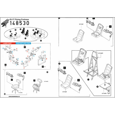 HGW 148825 1/48 B-17F フライングフォートレス シートベルト BASIC LINE: seatbelts + masks | HKモデル, エデュアルド用