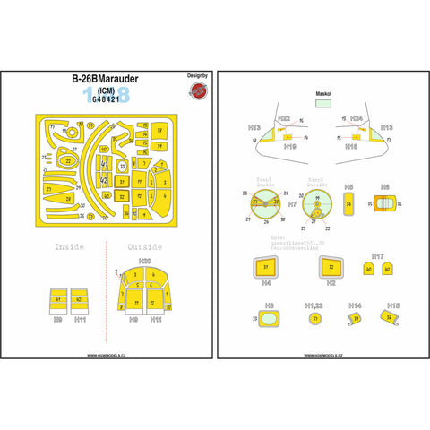 HGW 148902 1/48 B-26 マローダー シートベルト BASIC LINE: SIMPLY BELTS + MASKS | ICM用