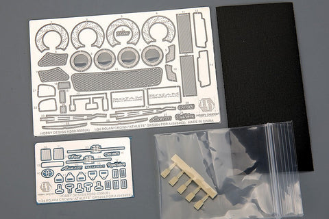 ホビーデザイン HD02-0398 1/24 Rojam クラウン "アスリート" Grs204 ディティールアップセット(アオシマ049402用) (エッチングパーツ+レジン)