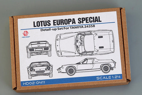 ホビーデザイン HD02-0411 1/24 ロータス ヨーロッパ スペシャル ディティールアップセット(タミヤ24358用) (エッチングパーツ+メタルパーツ+レジン+メタルロゴ)