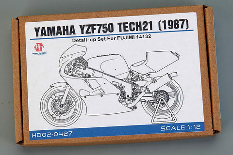 ホビーデザイン HD02-0427 1/12 ヤマハ YZF750 TECH21(1987) ディティールアップセット (フジミ14132用) (エッチングパーツ+メタルパーツ+レジン)