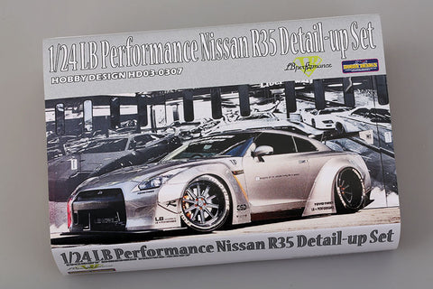 ホビーデザイン HD03-0307 1/24 LB パフォーマンス 日産 R35 ディティールアップセット (レジン+エッチングパーツ+デカール)